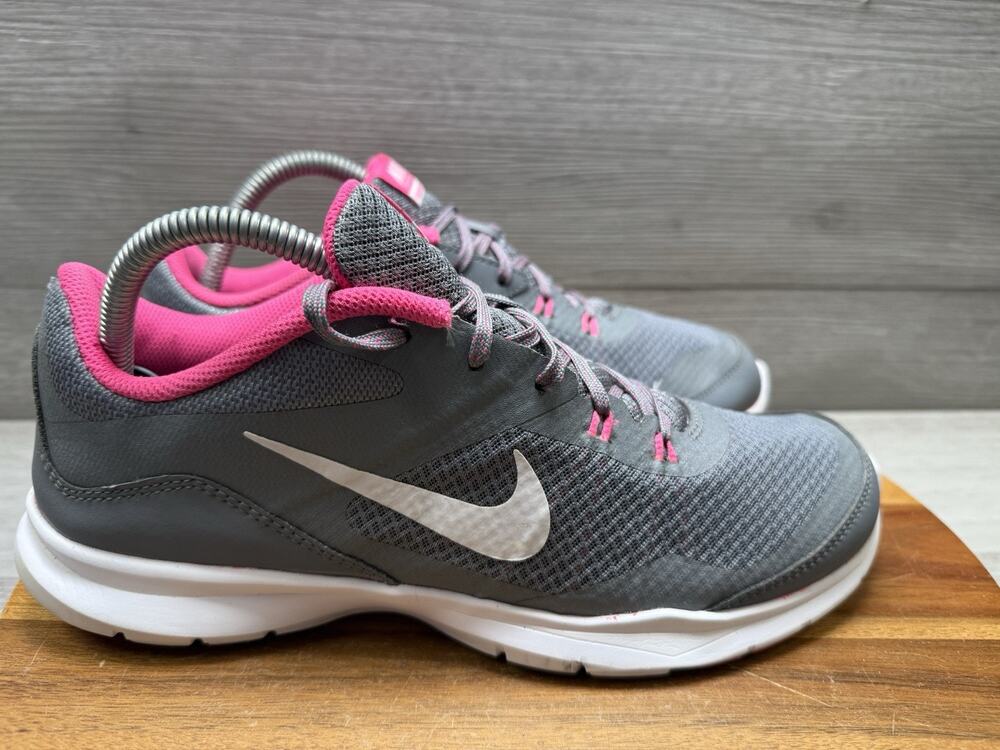 Nike Womens Flex Trainer 5 724858-003 Gray Running Shoes Sneakers Size 10
